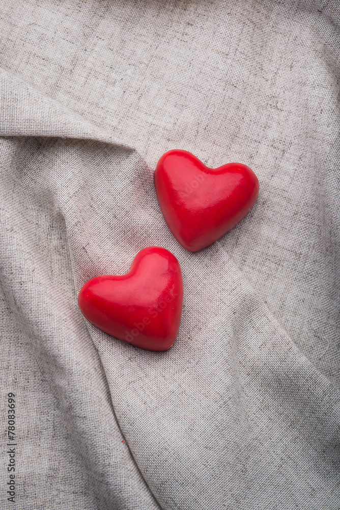Fototapeta premium two loving hearts