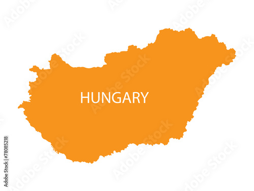 orange map of Hungary