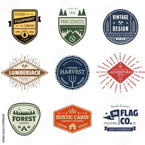 Vintage badge graphics