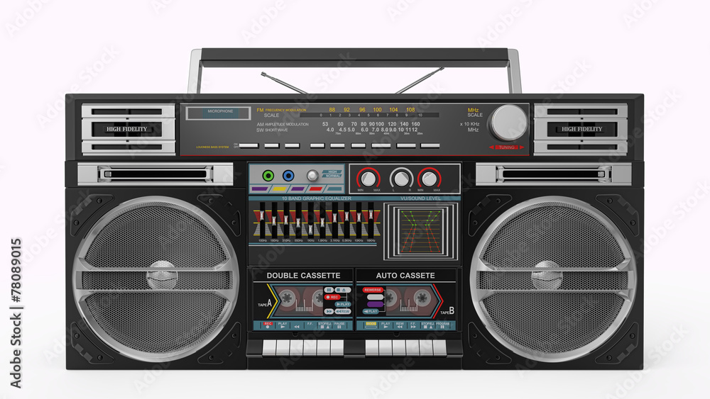 Fototapeta premium Boombox Front View