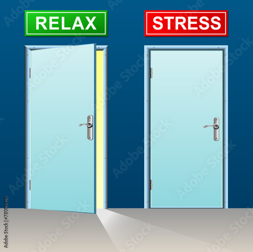 relax and stress doors concept