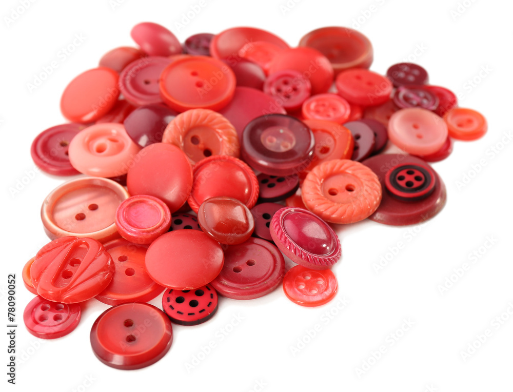 Colorful sewing buttons isolated on white Colorful sewing buttons isolated on white
