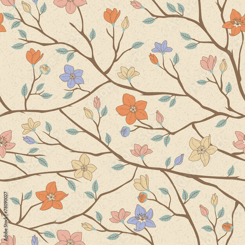 elegant spring vintage seamless pattern