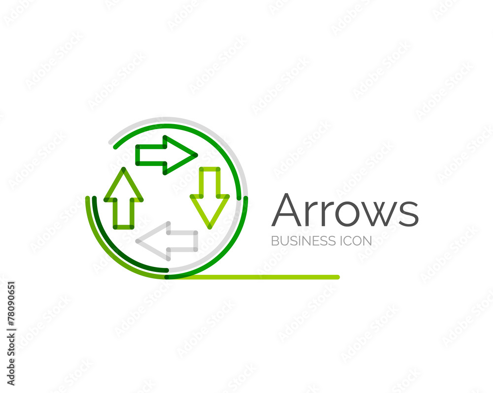 Line minimal design logo arrows Line minimal design logo arrows