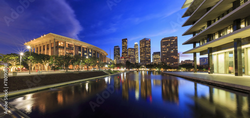 Los Angeles downtown and reflection
