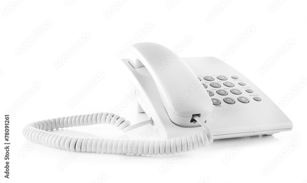Telephone set isolated on white Telephone set isolated on white