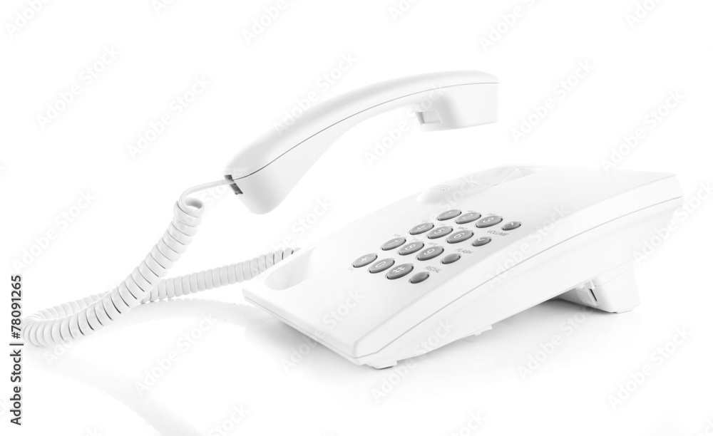 Telephone set isolated on white Telephone set isolated on white