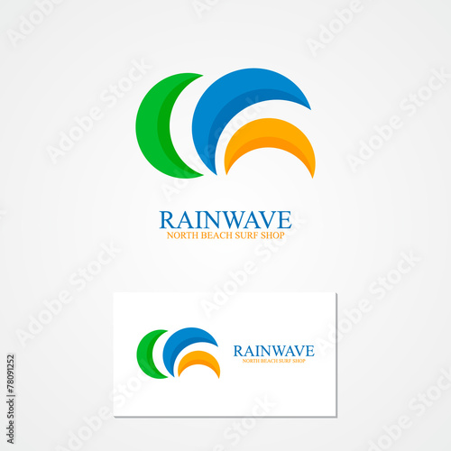 Set of semicircle logo for design template elements.