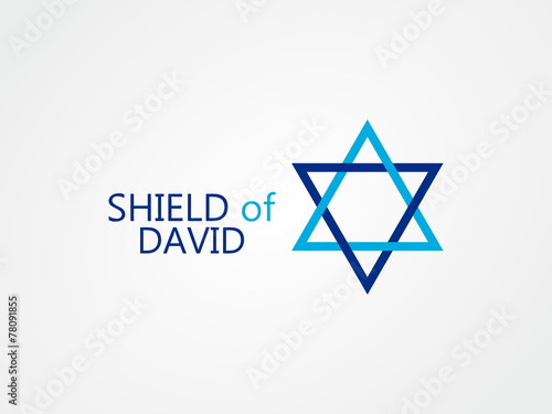 Vector logo of star of David