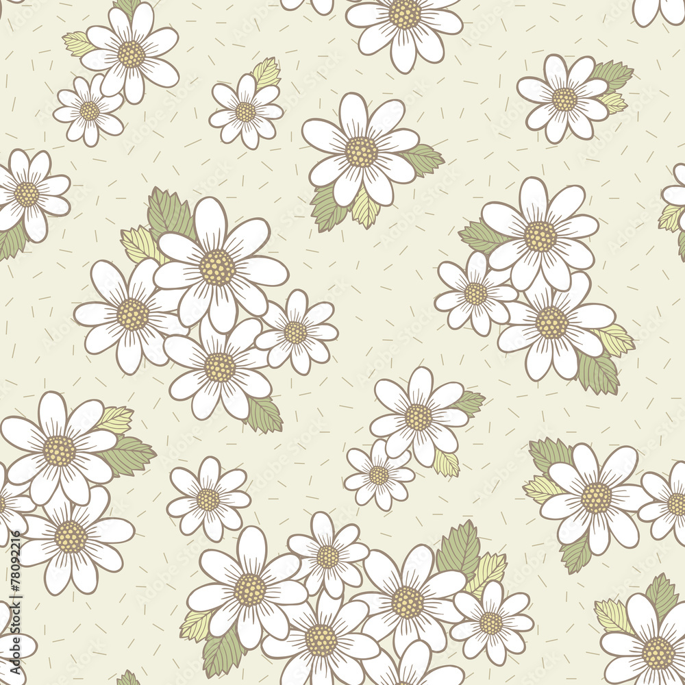 adorable flower seamless pattern