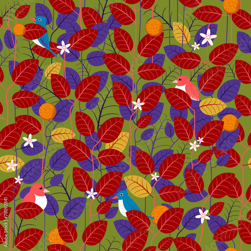 lovely leaf seamless pattern