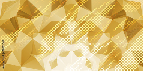 low poly double exposure gold bright abstract background square