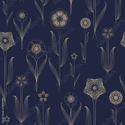 delicate seamless floral pattern background