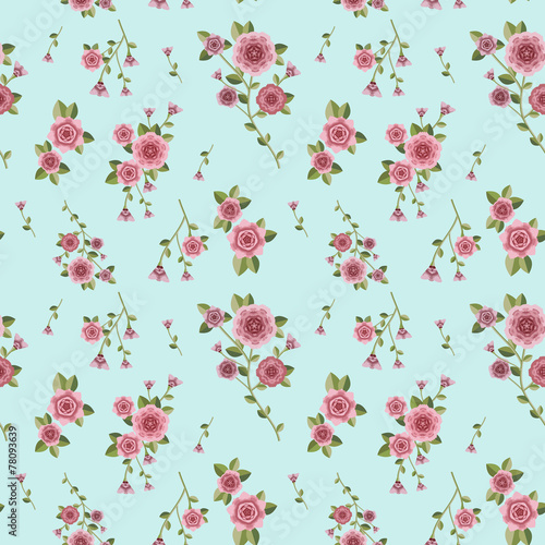 romantic floral seamless pattern