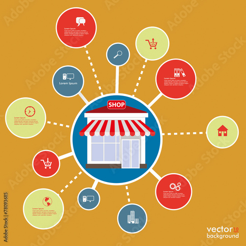 Infographic Circles Flat Shop