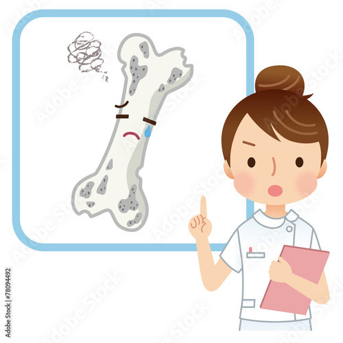 Wallpaper Mural 骨粗鬆症　説明する看護師 Torontodigital.ca