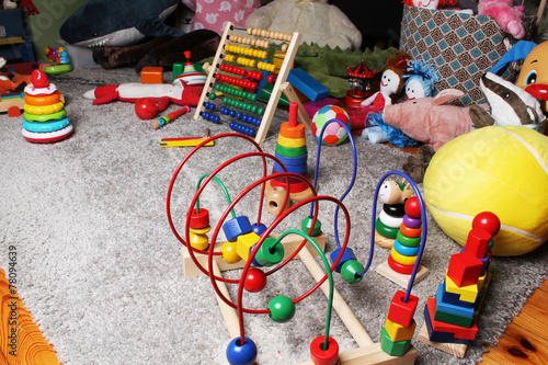 toys in kids room on the floor