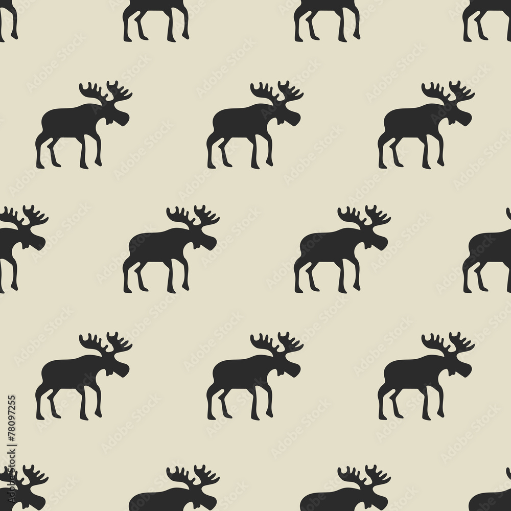 Fototapeta premium seamless pattern, moose