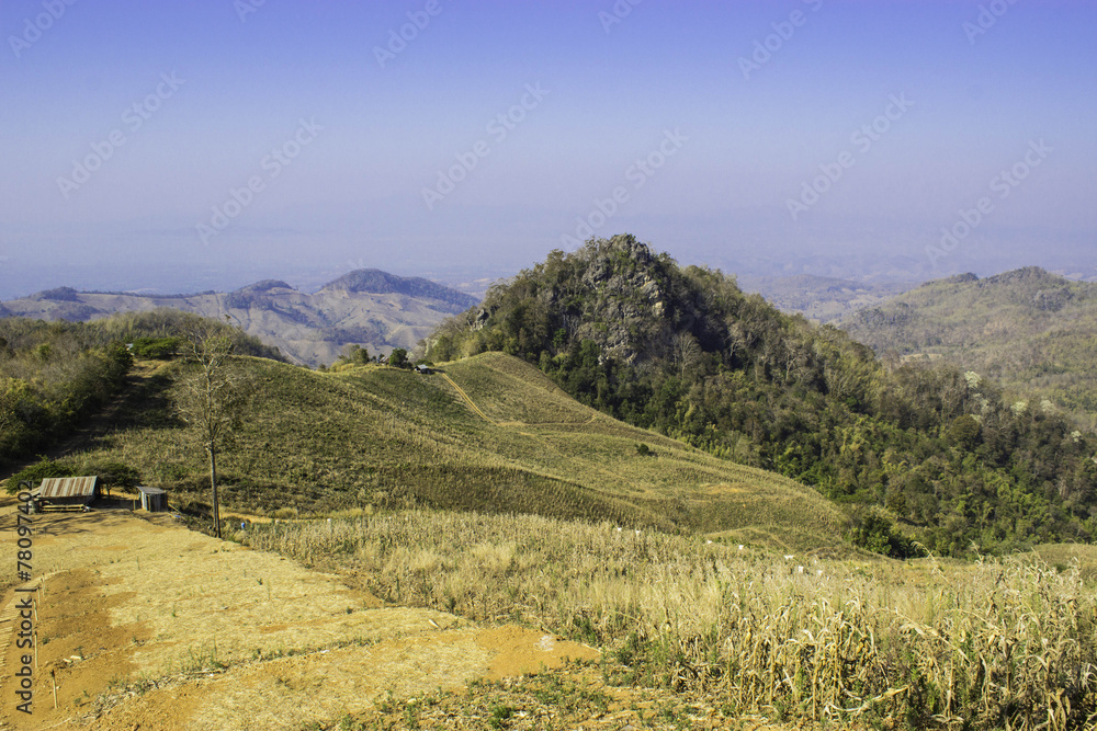 Obraz premium Hilly landscape at Nan