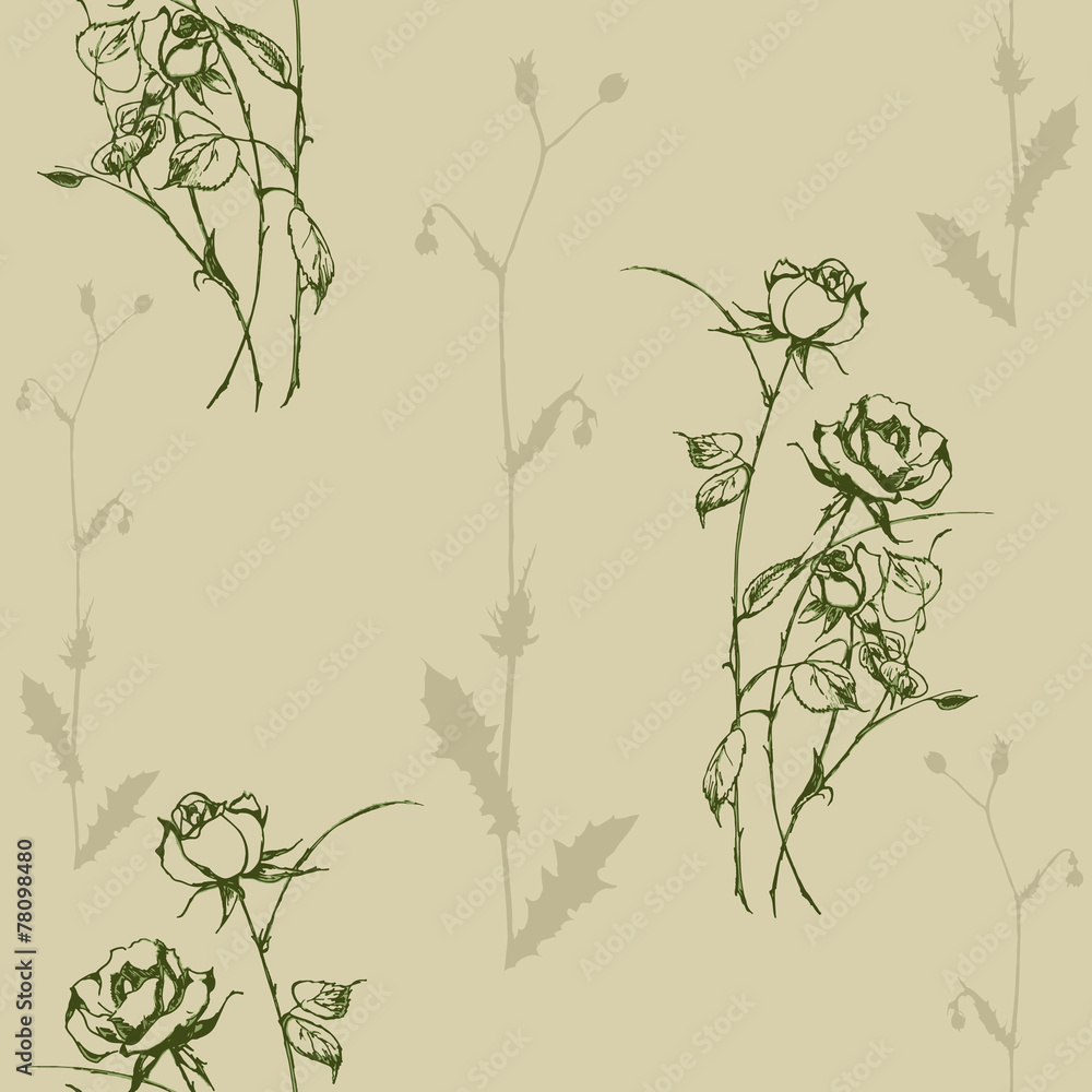 Fototapeta premium pattern rose