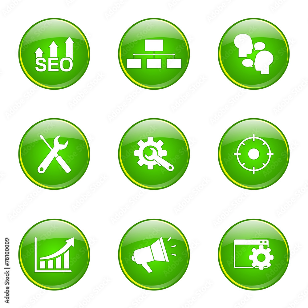 SEO Internet Sign Green Vector Button Icon Design Set 5 SEO Internet Sign Green Vector Button Icon Design Set 5