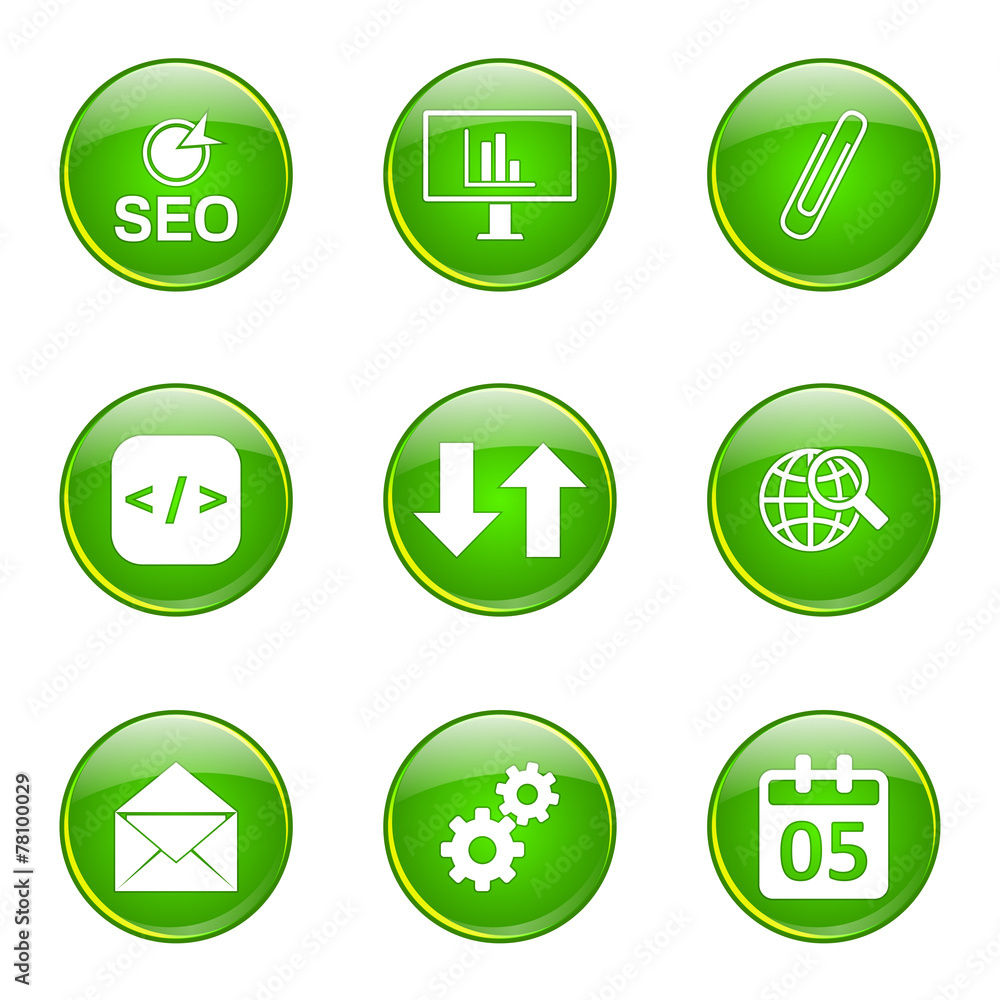 SEO Internet Sign Green Vector Button Icon Design Set 6 SEO Internet Sign Green Vector Button Icon Design Set 6