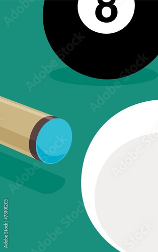 pool cue and balls