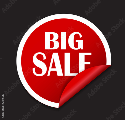 Sale Sticker, Banner Template Vector Illustration