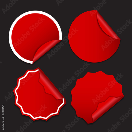 Sale Sticker, Banner Template Set Vector Illustration