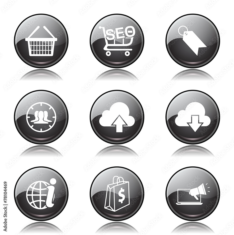 SEO Internet Sign Black Vector Button Icon Design Set 7 SEO Internet Sign Black Vector Button Icon Design Set 7
