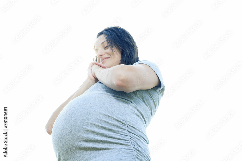 A Beautiful 20 years old pregnant woman outdoor A Beautiful 20 years old pregnant woman outdoor