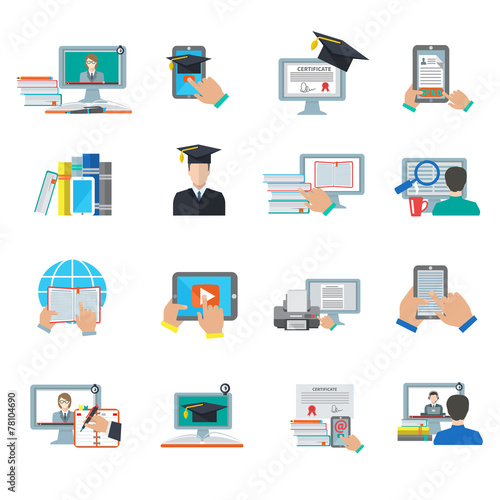 Online Education Flat Icon