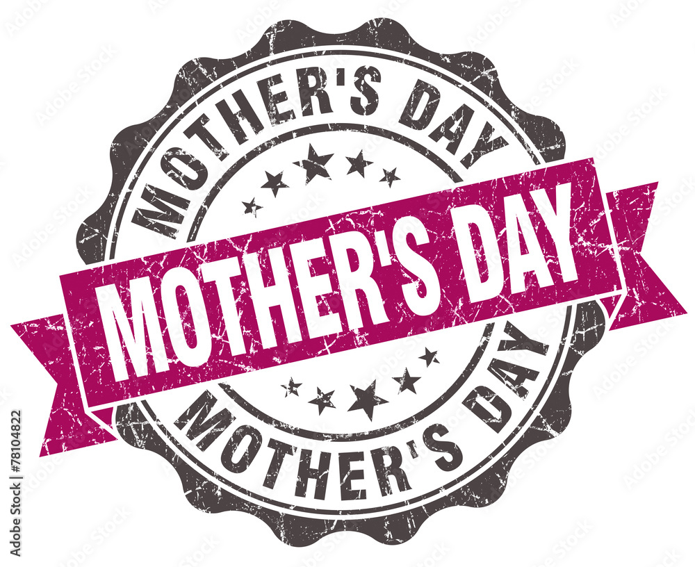 mother's day grunge violet seal isolated on white mother's day grunge violet seal isolated on white