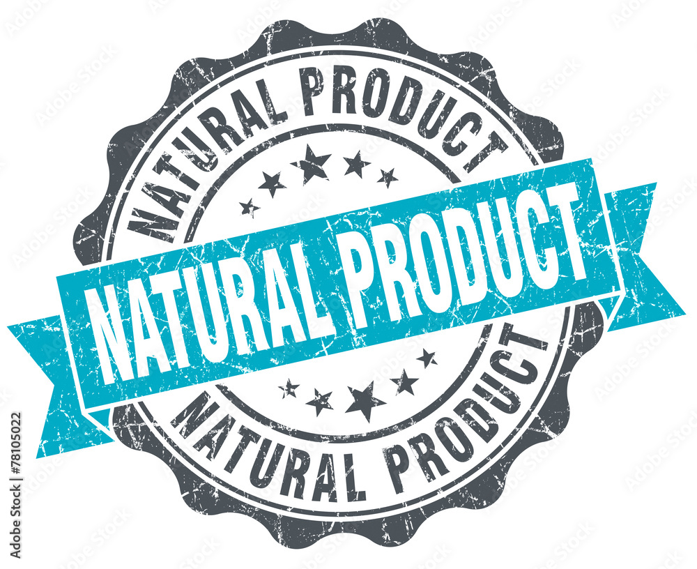 Obraz premium natural product vintage turquoise seal isolated on white
