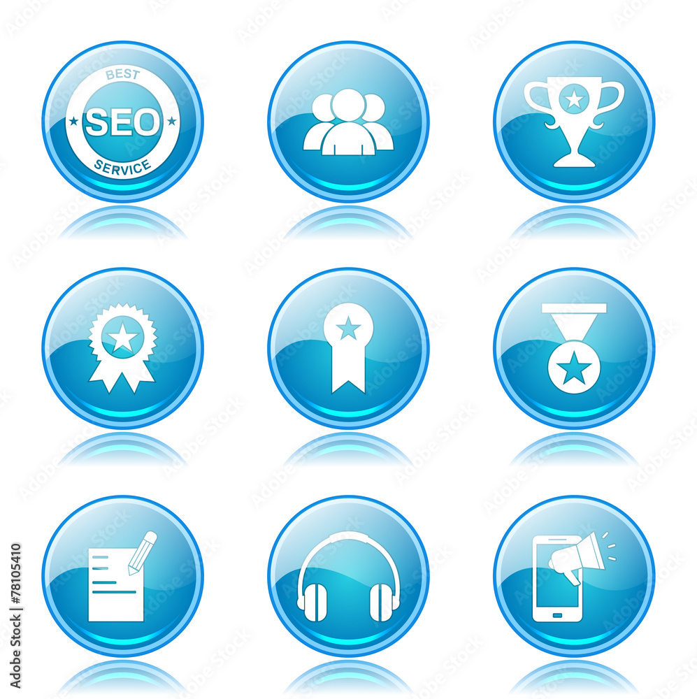 SEO Internet Sign Blue Vector Button Icon Design Set 9 SEO Internet Sign Blue Vector Button Icon Design Set 9
