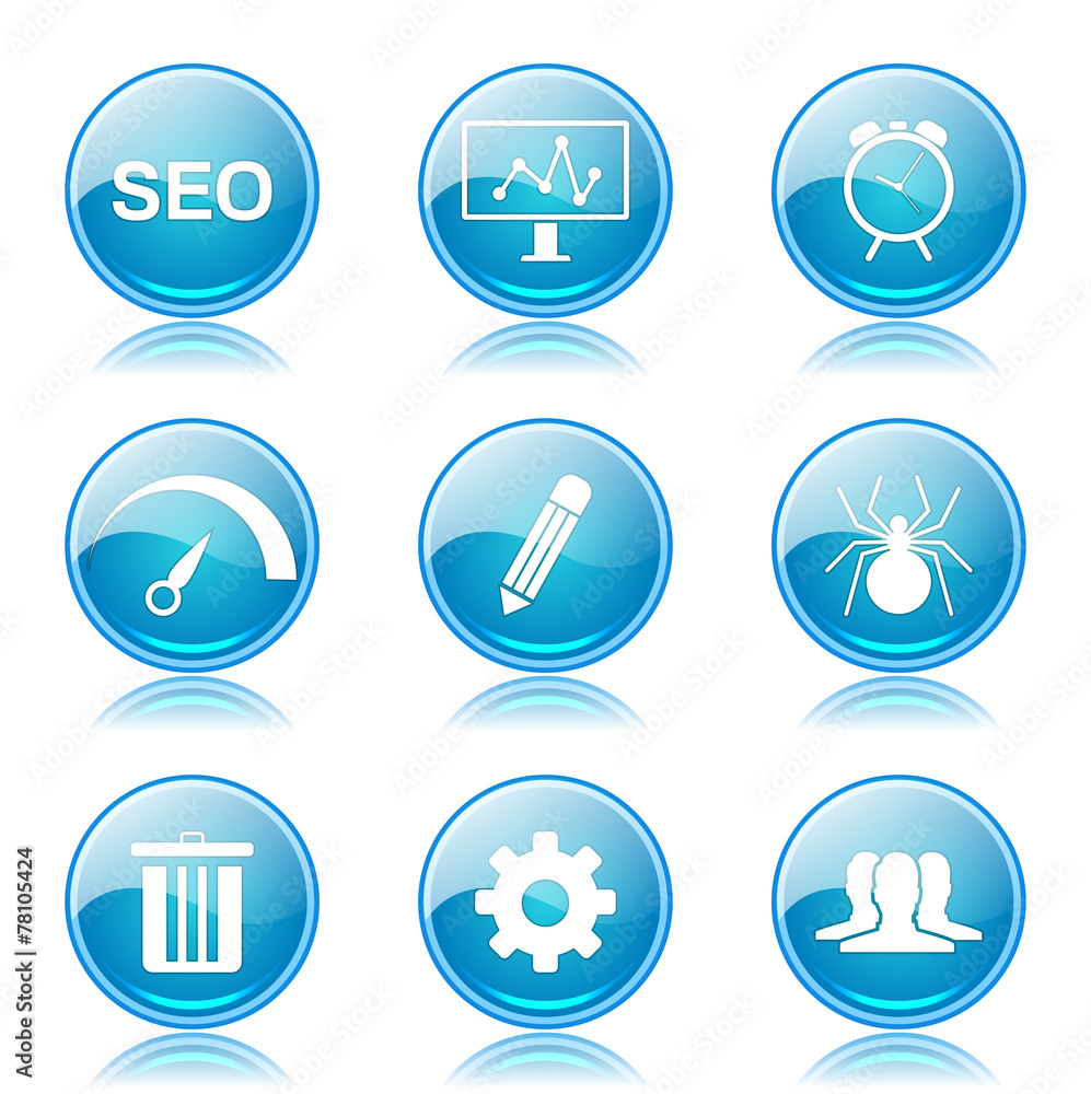 SEO Internet Sign Blue Vector Button Icon Design Set 8 SEO Internet Sign Blue Vector Button Icon Design Set 8