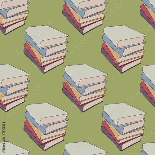 Seamless Cartoon Books Background