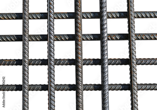 Stampa su tela Bunch of several reinforcement bars isolated