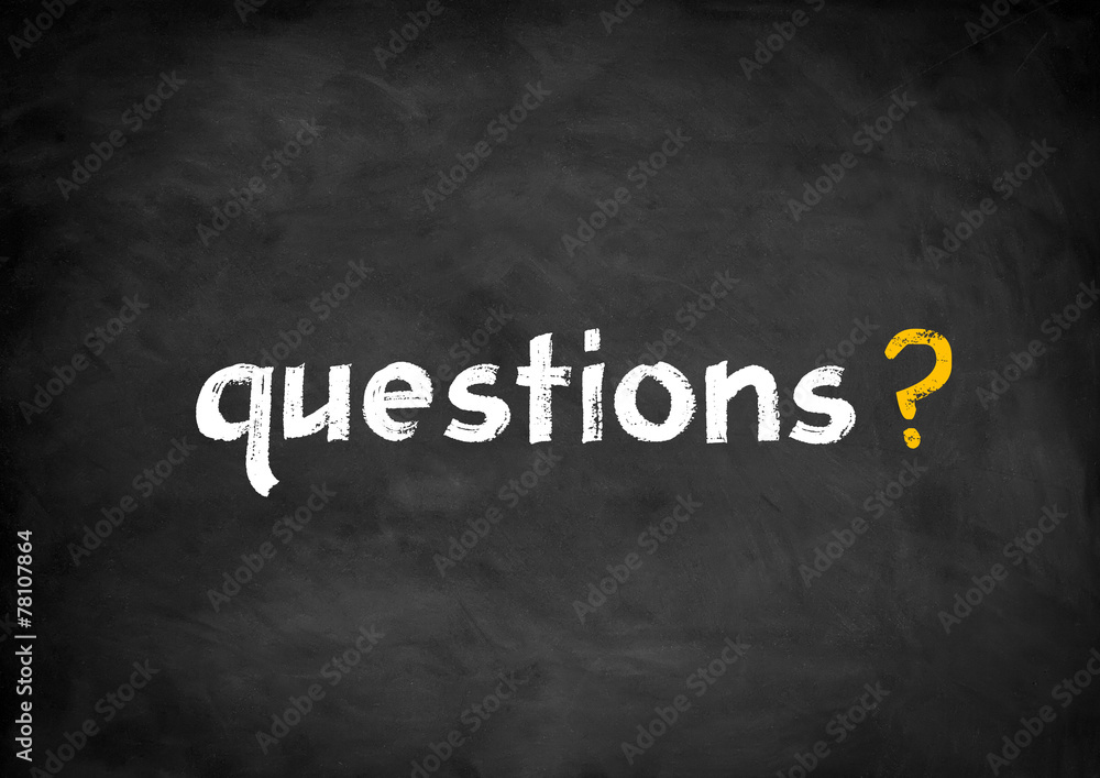 Fototapeta premium questions chalkboard concept