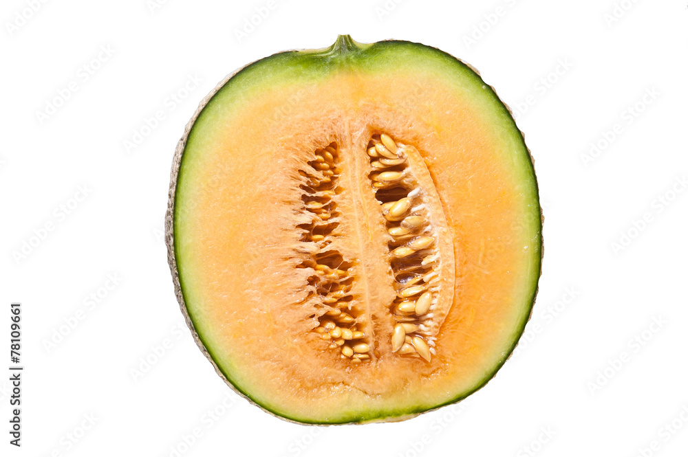 japanese melon isolate on white background japanese melon isolate on white background