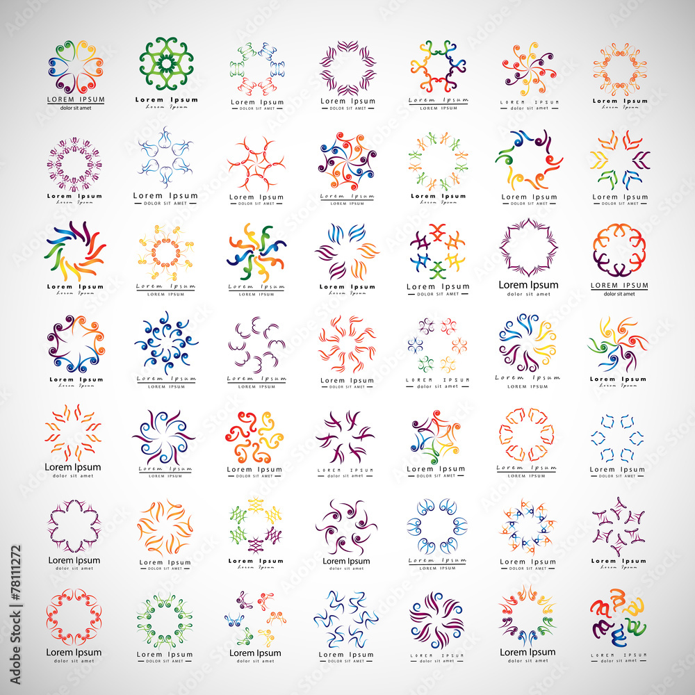 Unusual Monogram Set - Isolated On Gray Background - Vector Illustration, Graphic Design, Editable For Your Design Unusual Monogram Set - Isolated On Gray Background - Vector Illustration, Graphic Design, Editable For Your Design