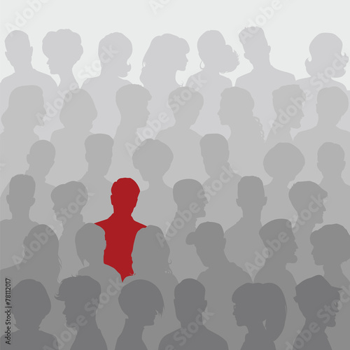 Abstract background of people silhouettes