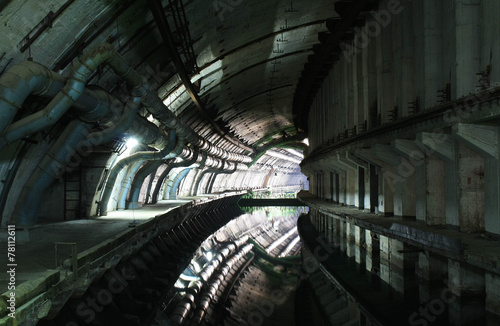 Abandoned soviet military base of submarines