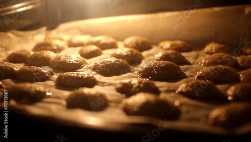 cookies in the oven