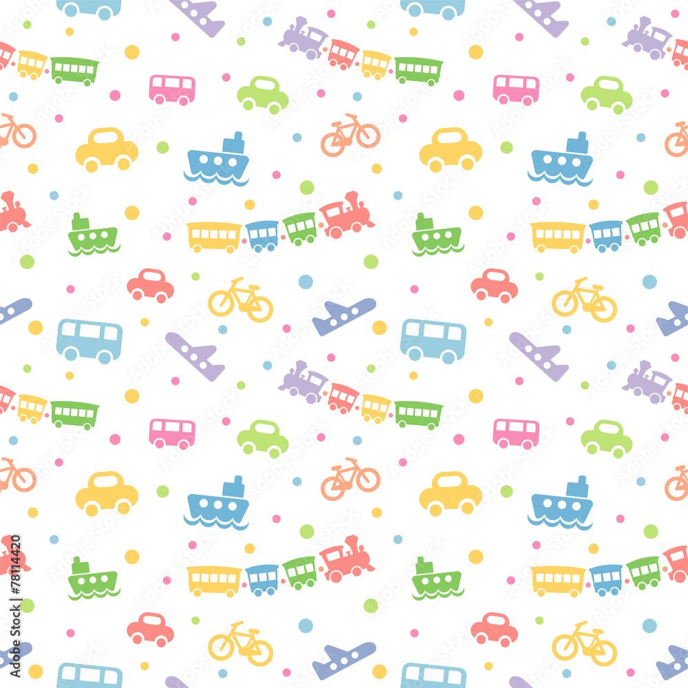 Seamless pattern toy-transport Seamless pattern toy-transport