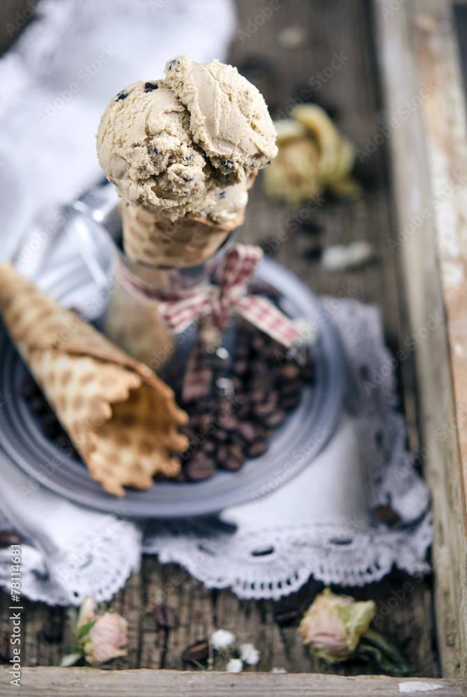 Fototapeta premium Coffee ice cream