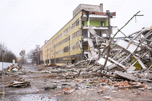 Demolition of the old factory building