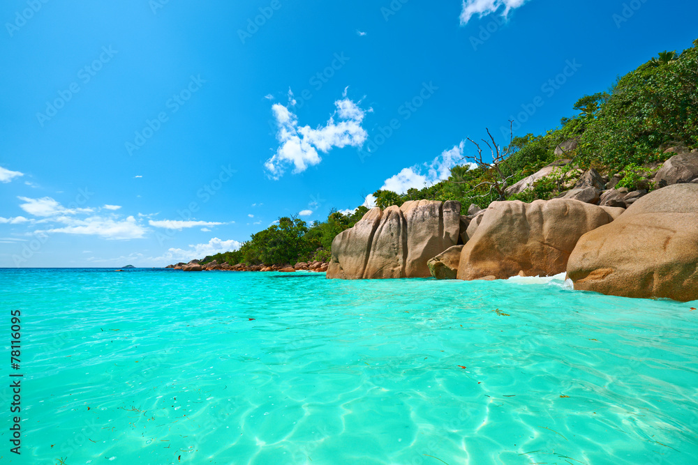 Beautiful beach at Seychelles