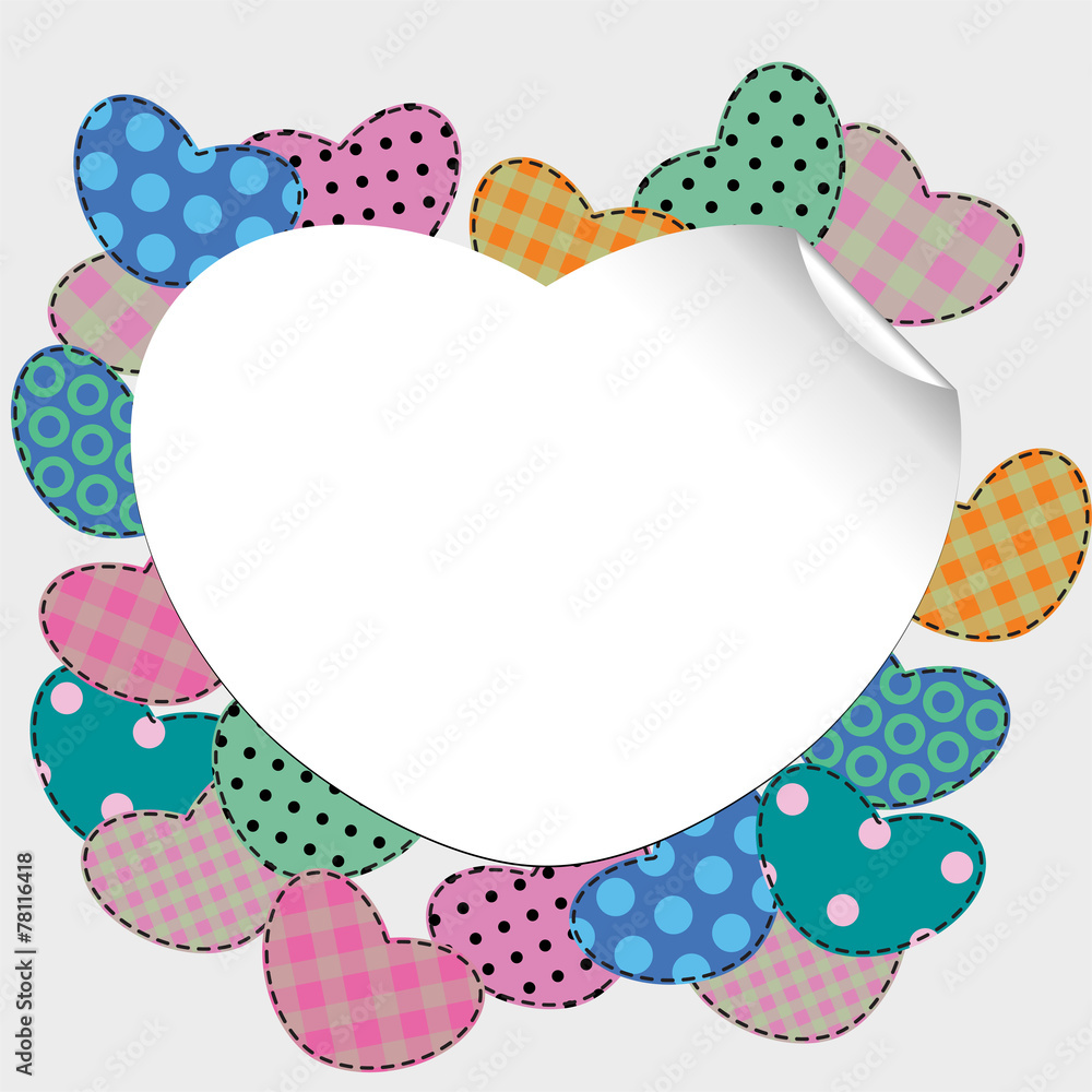 Vector illustration of heart shape with place for text Vector illustration of heart shape with place for text