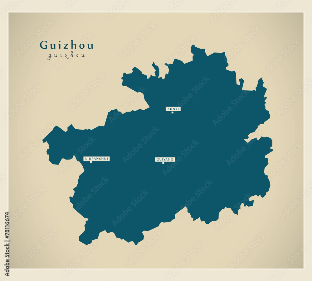 Modern Map - Guizhou CN